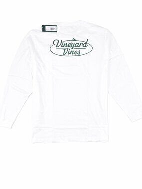 Vineyard Vines Golf Flag Long Sleeve Pocket Tee White XXL NWT Cotton Shirt